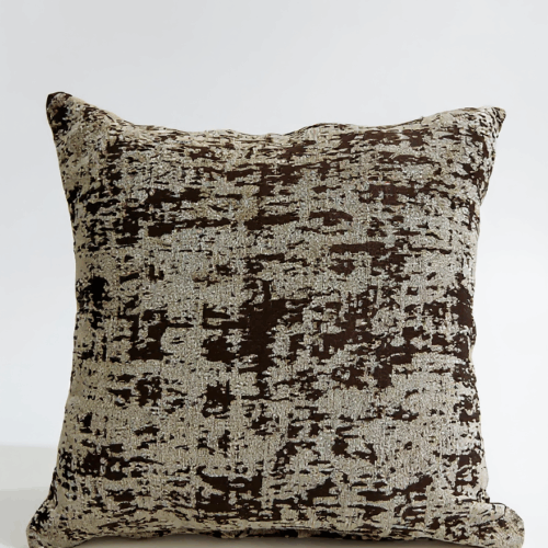 Textured Bronze & Mocha Woven Throw Pillow
